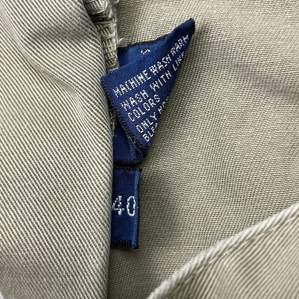 polo ralph lauren shorts mens 40 khaki cotton flat front - Picture 3 of 10